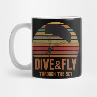 Vintage parachuting Mug